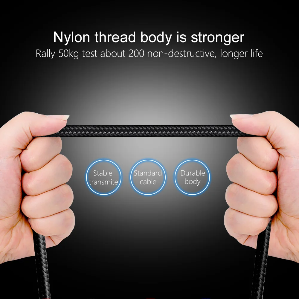OLAF Magnetic USB Cable for iPhone X 8 Mobile Phone Micro USB Cable for Huawei Magnetic USB Type C Cables Connector for Samsung Nylon Braided