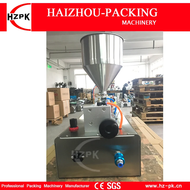 HZPK полуавтоматическая горизонтальная Одиночная машина для наполнения пюре наполнитель Малый промышленный упаковщик 10-100 мл G1WGD100