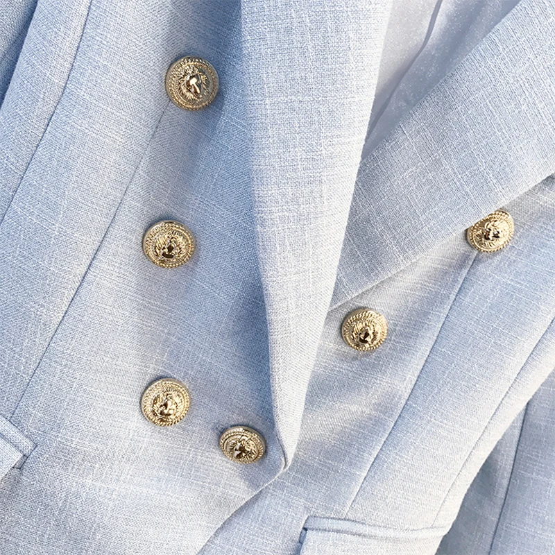 ブレザー ジャケット ライオン メタル レディース 高品質 最新 2025 デザイナーブレザー レディース 長袖 ダブルブレスト