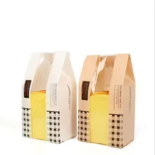 Печенья, 20 шт./партия, стиль, белый/коричневый цвет, хлеб и тост, пакет, индивидуальная упаковка, пищевая крафт-бумага, сумка для запеченной земли, сумка для еды