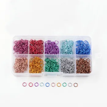 

PandaHall 1Box 6x0.8mm Hot Sale Aluminum Wire Open Jump Rings Jumprings for Jewelry Making DIY Findings Accessories, Mixed Color