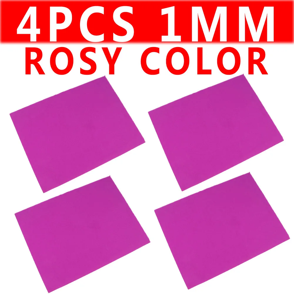 4pcs rosy color Bimoo 4 листа 18X24 см 1 мм Тонкий мухобойка пенопластовая бумага плавающие поролоновые полоски для сухих мухобоек крылышки материал корпуса для мухобойки - Цвет: 4pcs rosy color
