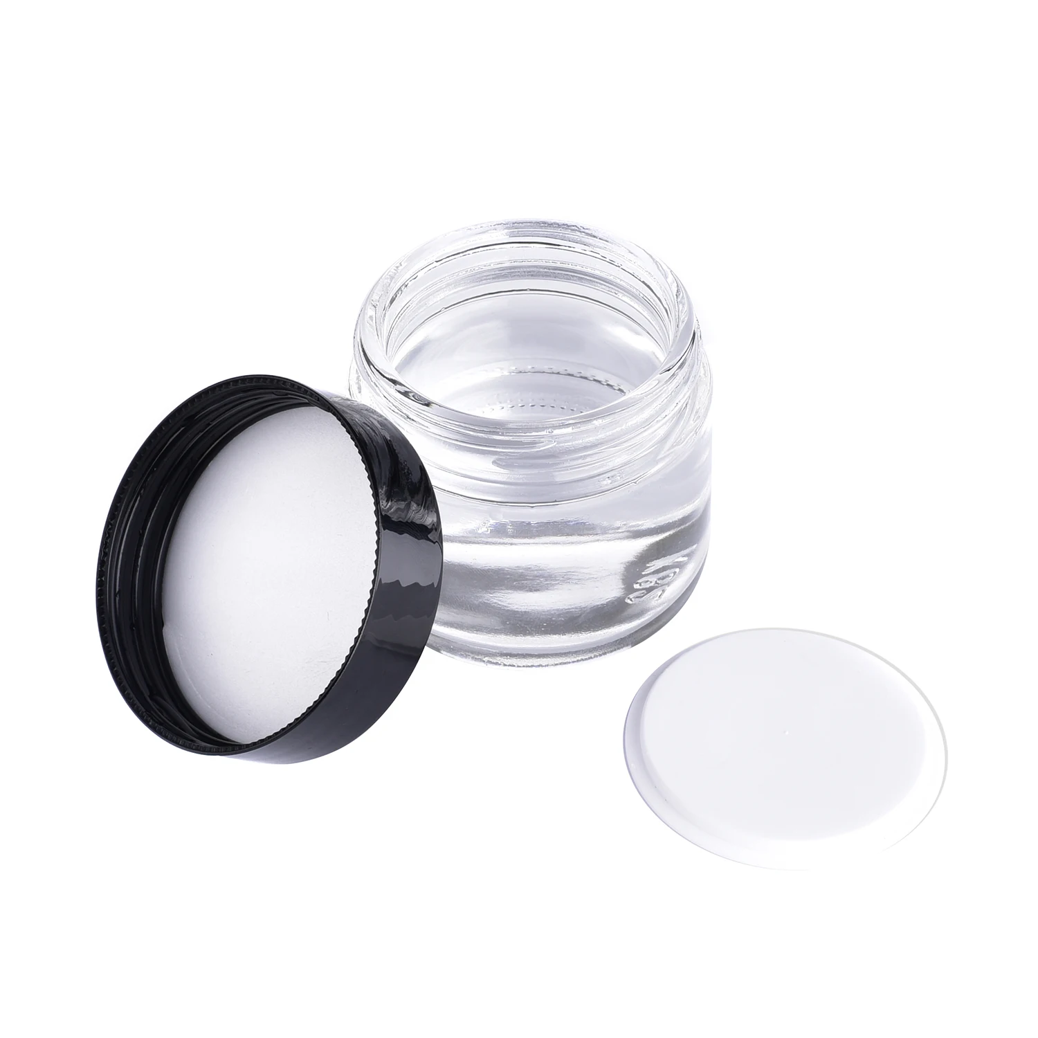 

Travel Eyeshadow Face Cream Lotion Cosmetic Container 60ml Empty Cosmetic Jar Pots Portable Refillable Bottles Glass Tool P2