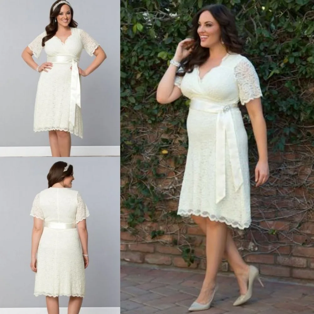Plus Size Vintage Short Wedding Dresses