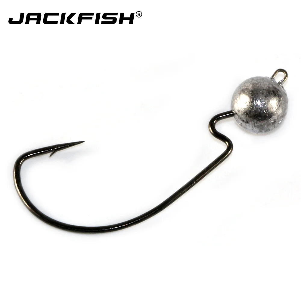 JACKFISH, 5 шт./лот, кривошипный крючок, 3,5 г, 5 г, 7 г, жесткая приманка, свинцовая приманка, рыболовный крючок, мягкий червь, рыболовные снасти, аксессуары