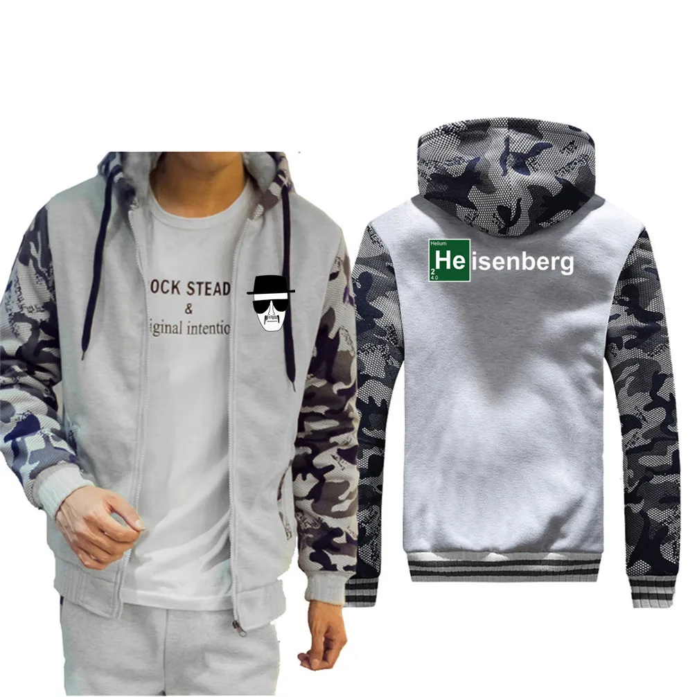 Heisenberg Walter Breaking Bad Camouflage 2019 куртка-бомбер мужская куртка-бомбер готическое пальто Черная куртка