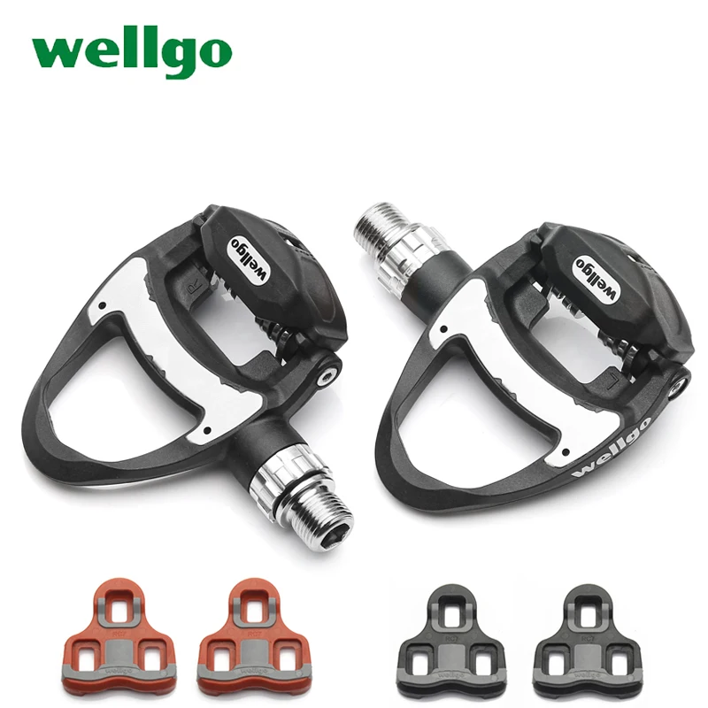 

Wellgo R312 247g Ultra-Light Carbon Road Bicycle Clipless Pedals with 3 Bearing look keo Compatible include two pairs cleats