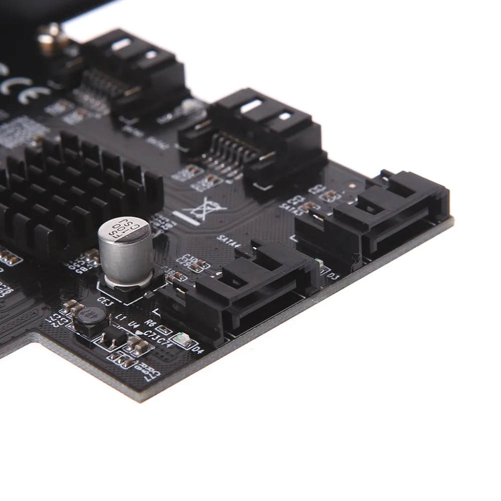 Новый контроллер расширения PCI Express 1 4 порта Sata 3 0 6G карта Marvel 88SE9215|Платы
