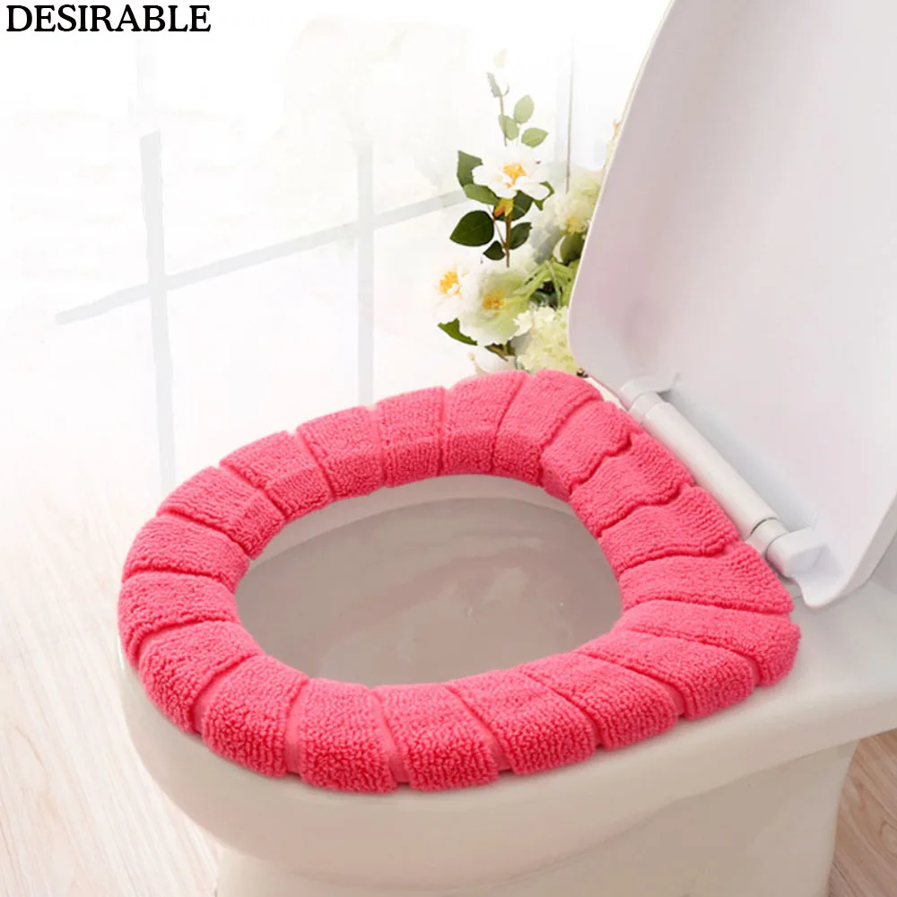 

1Pcs Comfortable Velvet Coral Bathroom Toilet Seat Cover Washable Standard Close stool Protector Pumpkin Pattern Soft Cushion