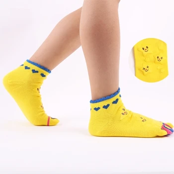 

New Kawaii Cute Star Children Kids Socks Five Toes Cotton Boys Girls Socks for Toe Correction Child Hosiery Five Fingers Socks
