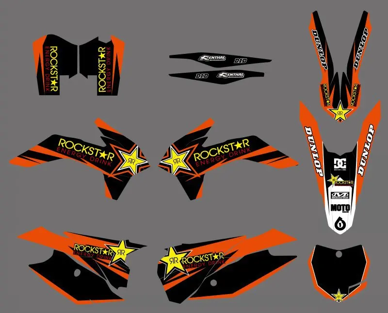 

Team Graphics Decals Stickers For KTM 125 150 200 250 300 350 450 500 SX SXF XC XCF XCW XCFW EXC-F 2013-2015