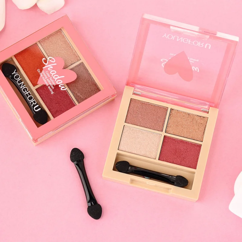 4 цвета Shimmer Eye Shadow Palette Long Lasting Matte Палитра теней Косметика для глаз t1| |