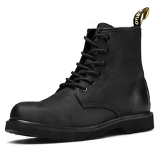 Новые мужские зимние ботинки; Модные ботильоны из натуральной кожи; мужские мотоциклетные ботинки martin на шнуровке; botas hombre