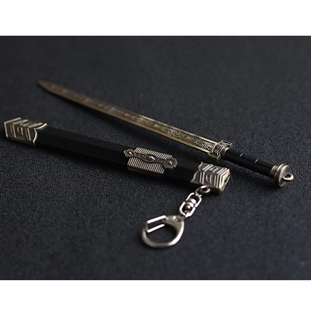 Персональный Меч Модель Сплав Оружие мечи ножны для ножа Модель брелок китайский стиль с кисточкой игры хобби Коллекция