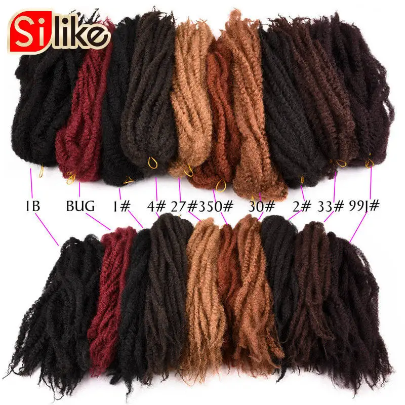 Crochet Marley Braids 10 Colors Soft Afro Marley Twist Hair 18 inch Crotchet Synthetic Braiding Hair