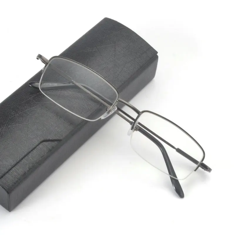 Men Square Reading Glasses Metal Resin Lens Fashion Optical Glasses ...