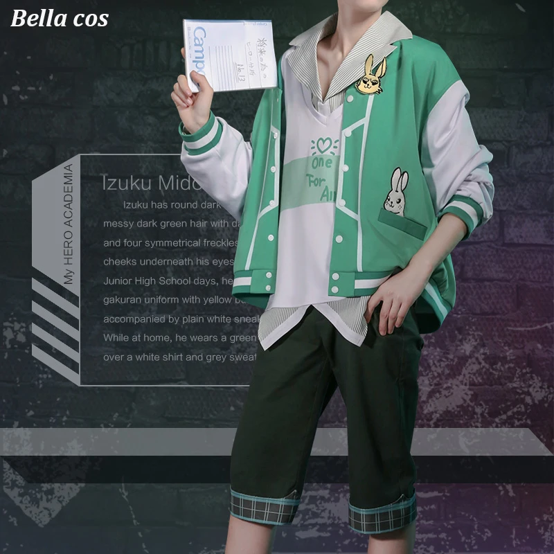 Новая одежда Аниме My Hero academic Midoriya Izuku зеленый костюм Косплей Повседневная наряды