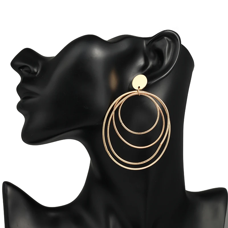 Модные серьги обруча для женщин золотой серебряный цвет мульти Круглый Круг Серьги подарок для друга