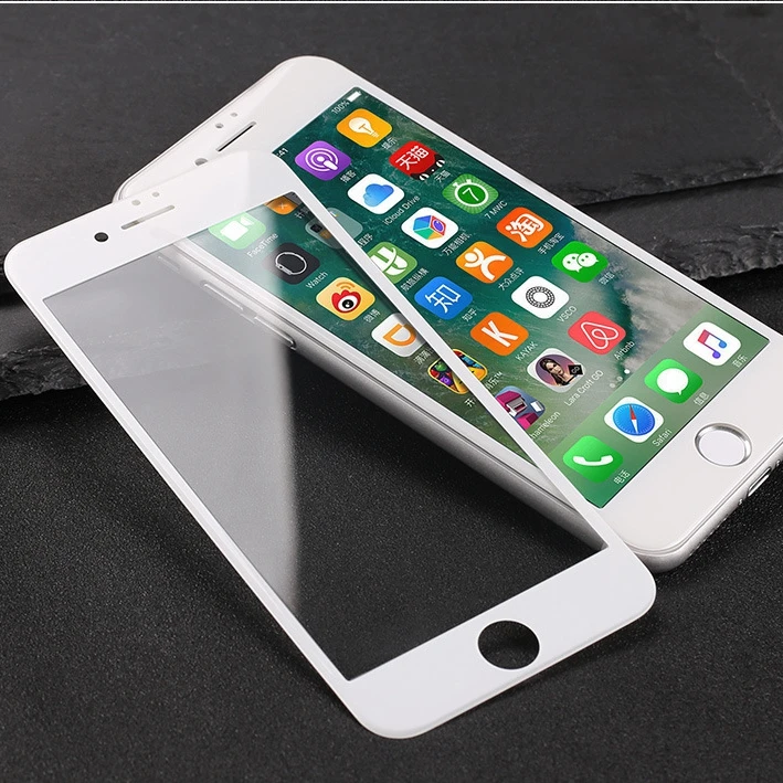 Закаленное 3d стекло Защита экрана для iphone 7 Plus ультратонкая пленка из углеродного