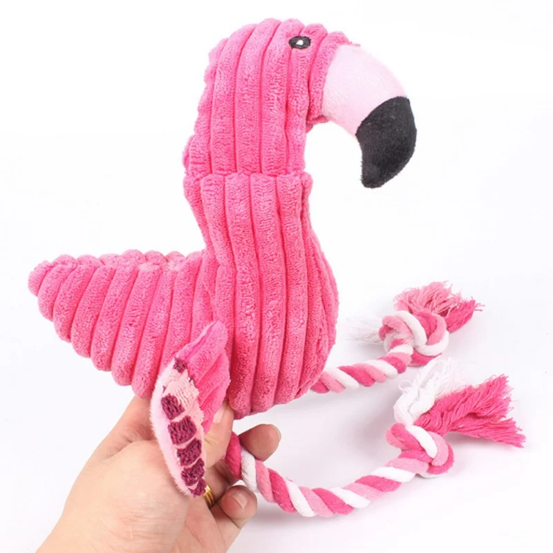 1 шт. Популярные забавные дикие Фламинго в форме собаки писклявые игрушки для домашних животных щенков жевательная игрушка звуковые игрушки
