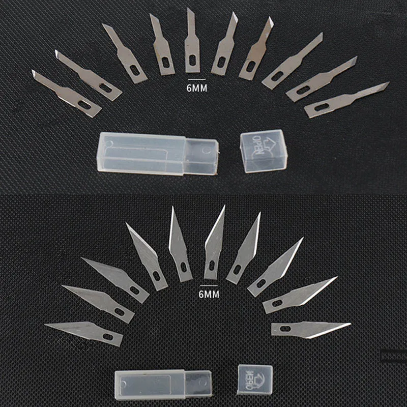 Ремесло скульптура нож металлический нож лезвие Высокое качество лезвия 10 шт. бумага резка резьба по дереву инструменты Модель изготовление PCB ремонт