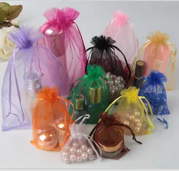 

Hot 1000pcs Organza Bags 11x16 13x18 15x20 17x23cm Christmas/Wedding/BirthdayJewelry/Gift Packing Drawstring Bags Free Shipping