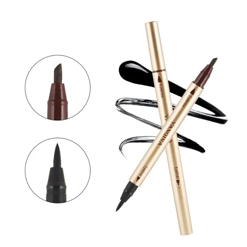 

Double Sided Waterproof Eye Brow Eyeliner Liquid Eyebrow Pen Pencil Makeup Cosmetic Beauty Tool