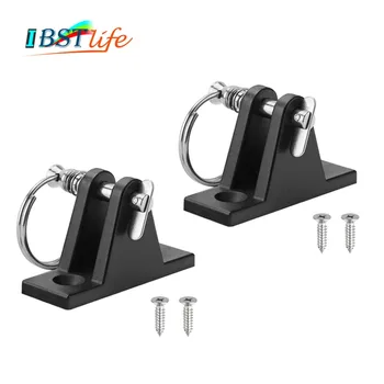 

2PCS Kayak Canoe Dinghy Nylon Deck Hinge Mount with Quick Release Pin Bimini Top Fitting Boat Cover Bimini Sprayhood Canopy