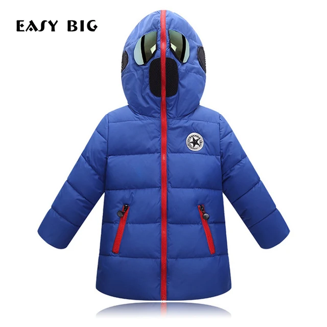 EASY BIG Winter Warm Hooded Children Down Jacket For Girls Unisex ...