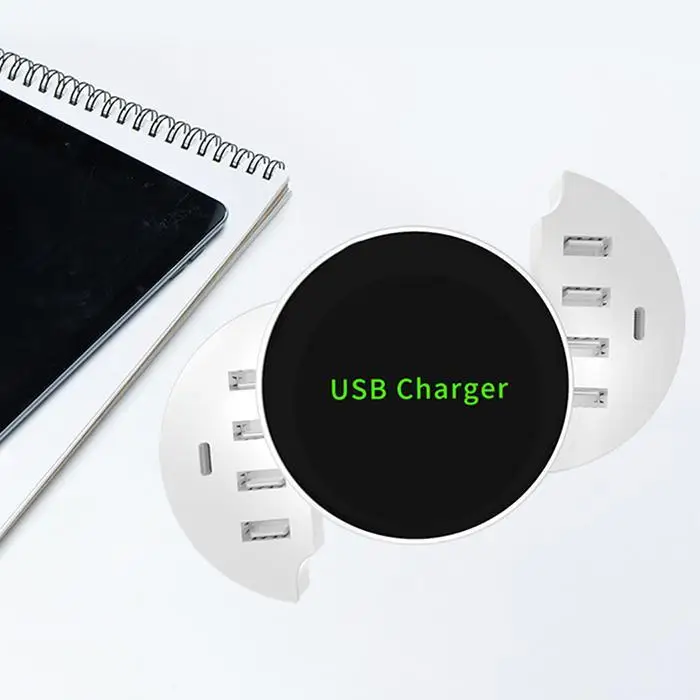 Смарт USB зарядное устройство многопортовый type-C интеллектуальное гнездо адаптера питания