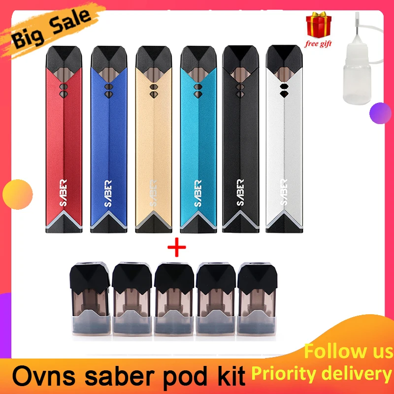 Rofvape OVNS Saber Pod система Vape комплект все-в-одном Комплект Электронный пусковой комплект для сигареты встроенный аккумулятор vs rofvape Warlock Peas Kit