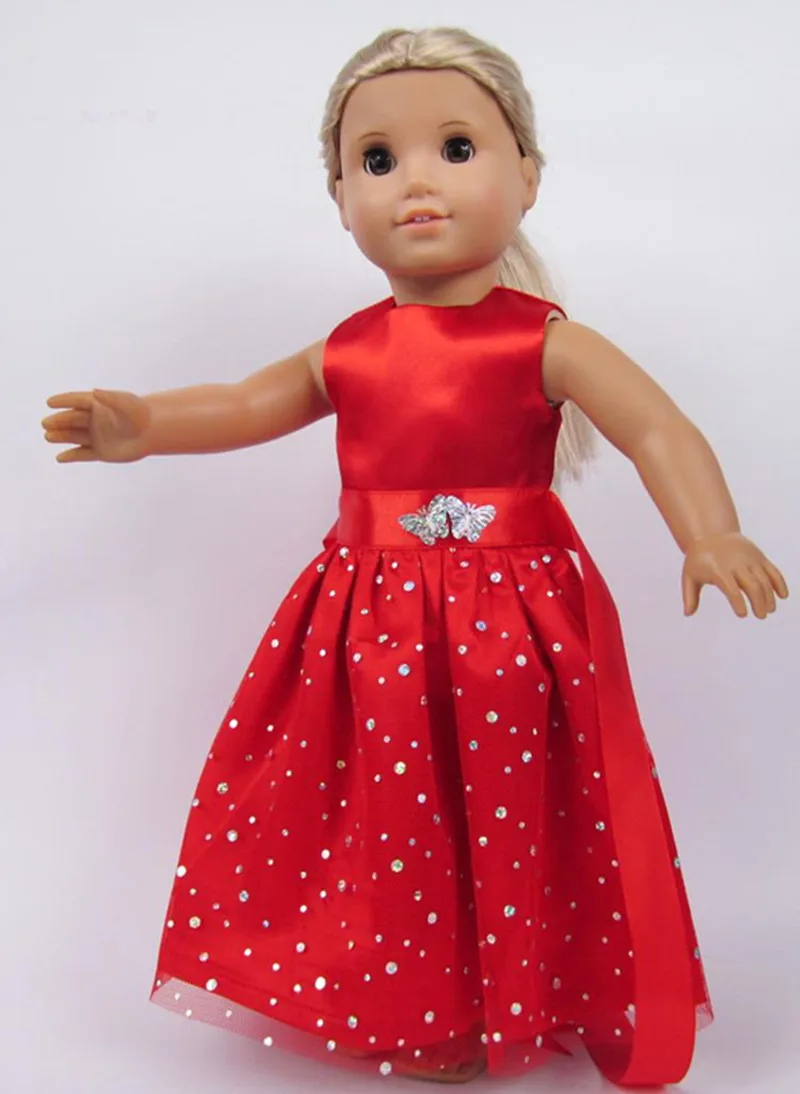 Handmade 15 Colors Princess Dress Doll Clothes for 18 inch Dolls