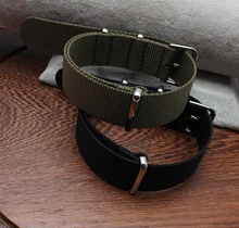 Caliente venta! llegó el nuevo 2 colores disponibles – venta al por mayor 1 unids alta calidad 18 MM Nylon reloj banda de la otan correas correa de reloj resistente