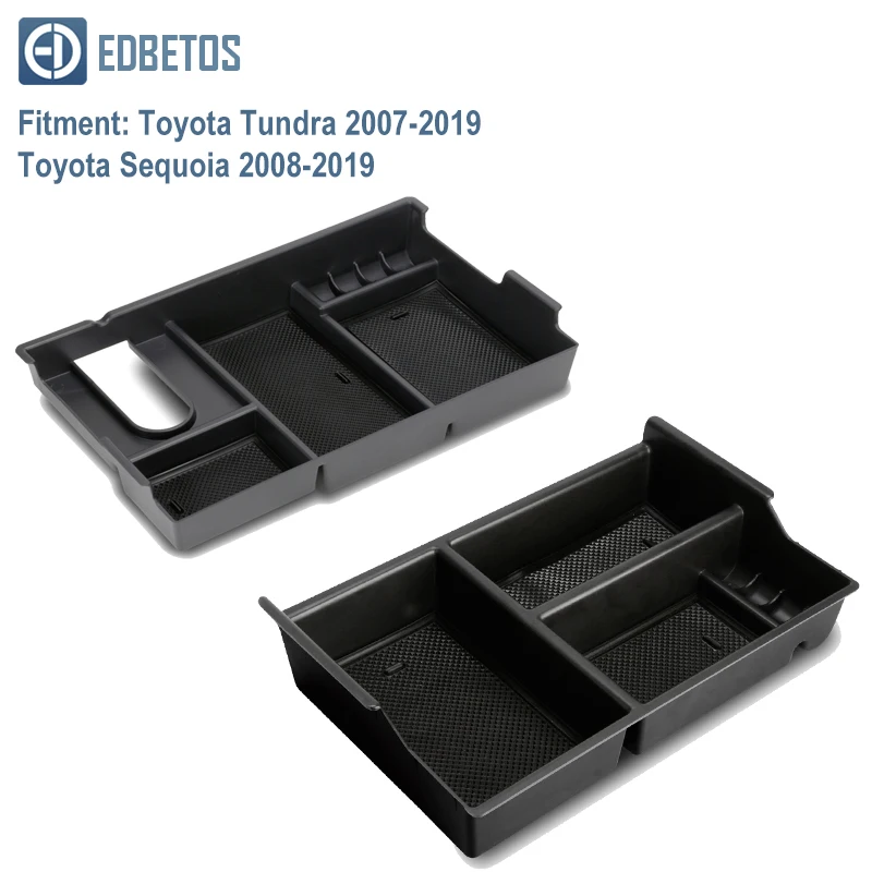 

Armrest Storage Box For Toyota Tundra 07-19 for Toyota Sequoia 2008+ Center Console Bin Glove Tray Holder Case Car Organizer