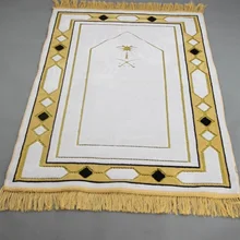 Прямая поставка, белый, 70*110 см, мусульманский, шерстяной коврик для молитвы, одеяло, салат, мусалла, молитвенный коврик, ТАПИС, ковер, коврик, баньейро