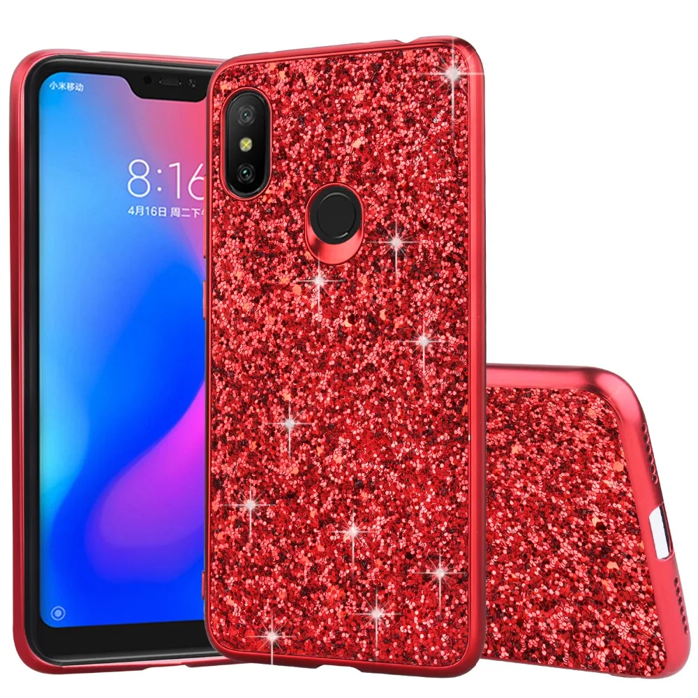 

Phone Case for Xiaomi Redmi Note 5 Pro Case Silicon Bling Glitter Crystal Sequins Soft TPU Cover Fundas for Redmi Note 6 Pro