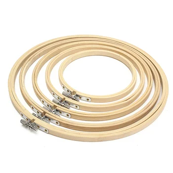 

5Pcs/set Wood Round Cross Stitch Machine Embroidery Hoop Frame Ring Bamboo for DIY Craft Sewing Tool 13/17/21/24/27cm