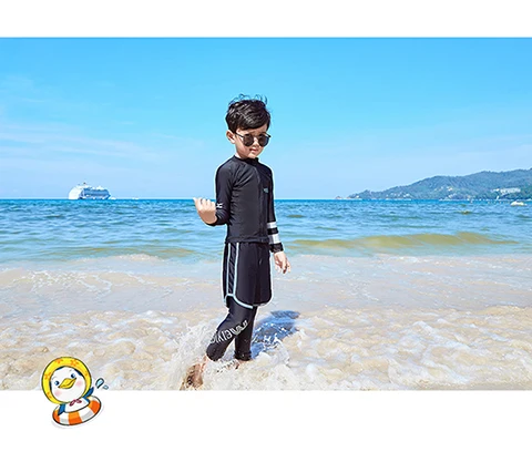 MEIYIER/Корейский модный черный Рашгард для маленьких девочек и мальчиков, купальный костюм с длинными рукавами для детей, одежда для серфинга, рубашка+ шорты+ штаны - Цвет: 2
