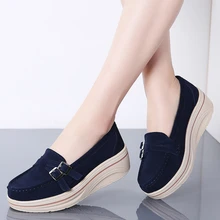 MIUBU 2019 New Fashion Women Flat Shoes Genuine Leather Loafers Shoes Woman Slip-on Flats Ladies Platform Wedge Shoes creepers цена MIUBU 2019 New Fashion Women Flat Shoes Genuine Leather Loafers Shoes Woman Slip-on Flats Ladies Platform Wedge Shoes creepers цены онлайн