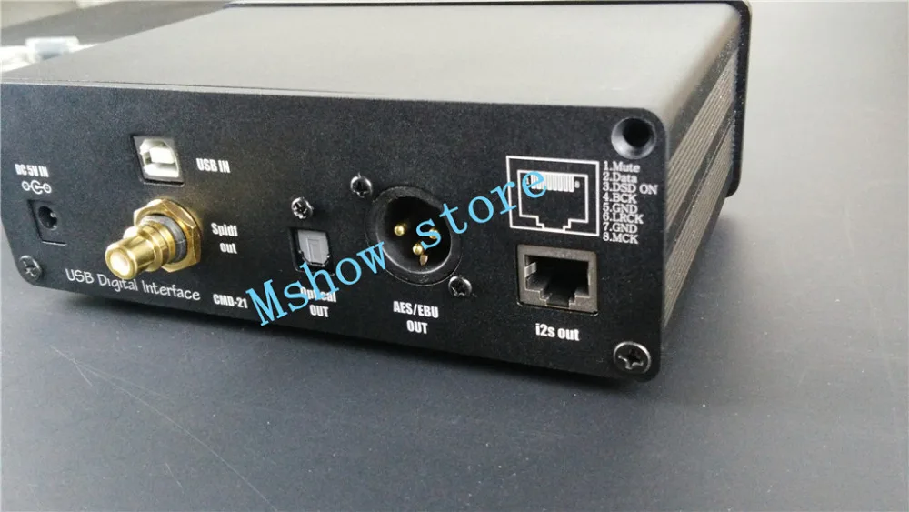 Mshow 2017 Amanero USB цифровой инферфэсе преобразовать DSD512 к SPDIF OPT AES/EBU I2S IIS Дисплей hifi