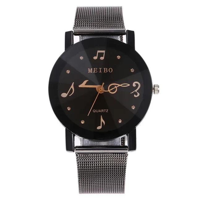Note Dial Ladies Watch Fashion Female Stainless Steel Mesh Quartz Wrist Watch Ca Note Dial Ladies Watch Fashion Female Stainless Steel Mesh Quartz Wrist Watch Ca