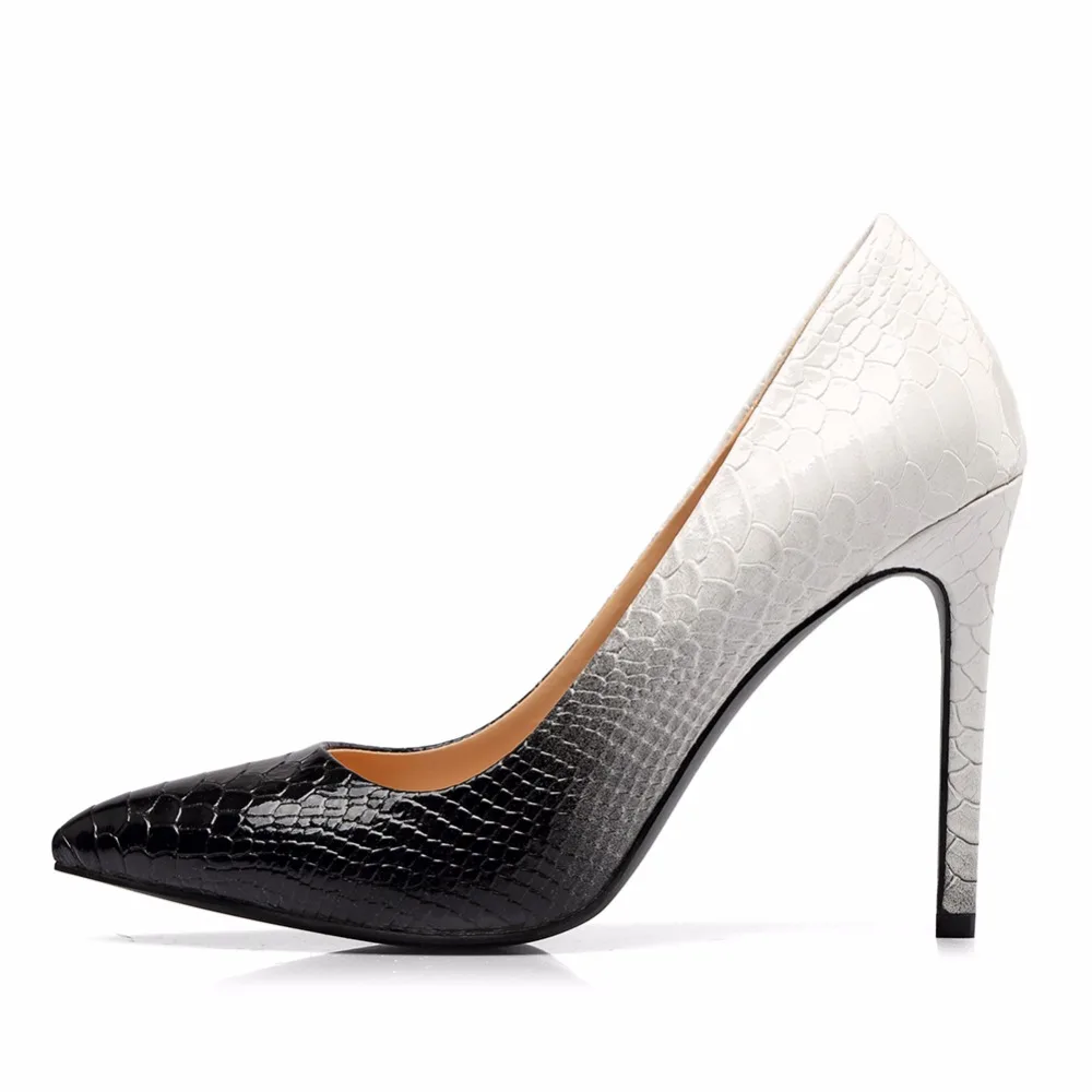 women high heel pumps pointed toe heels dress shoes black bottom (35)