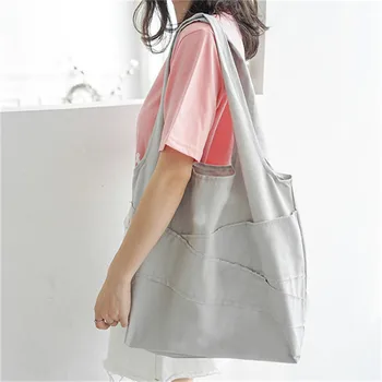 

YILE Cotton Fashion Patchwork Eco Shopping Tote Shoulder Bag Vest Design 8 Colors to Choose from Bx01
