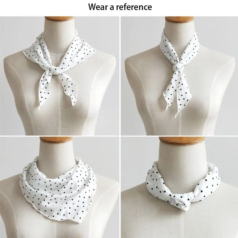 Womens Chiffon Leopard Printed Triangle Neck Scarf Bandana Kerchief Hair Tie New
