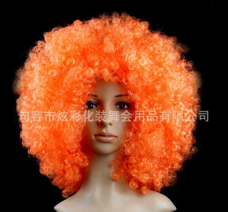 

Halloween party afro wigs colorful christmas cosplay hairs clown funny wig new brazil football fans wigs