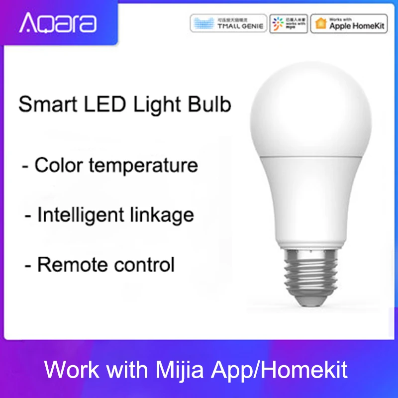  Original Aqara 9W E27 2700K-6500K 806lum Smart White Color LED Bulb Light Work With Home Kit And MI - 33024646239