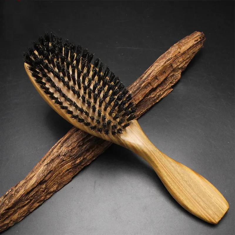 

2018 Promotion Hairbrush Hair Brush Hair Care Hot Sale Of High-grade Boutique Pure Natural Green Sandalwood Bristles Comb