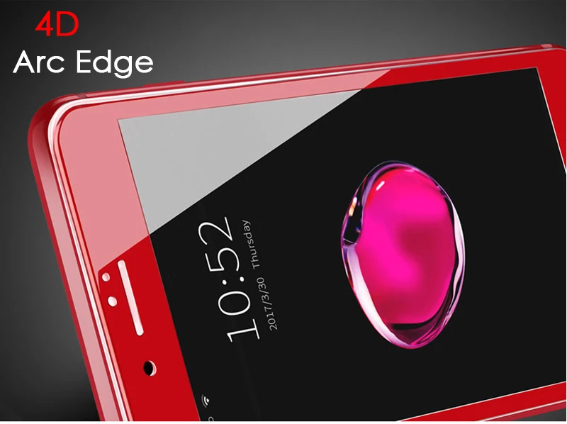 Wangcangli Защитное стекло для iphone 6 4d закаленное защитное стекло для iphone X 8 7 6S plus Защита белый черный красный