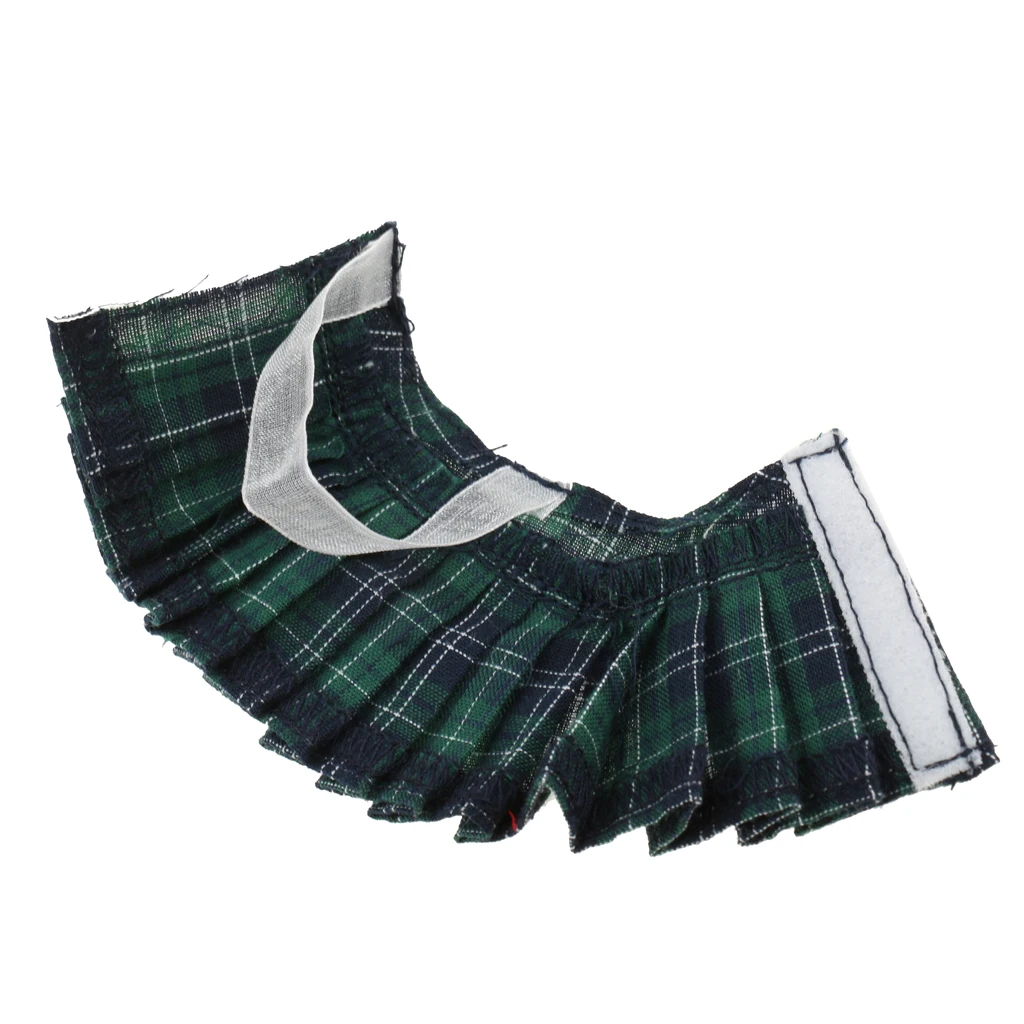 Classic Pleated Skirt Dress for 12inch Blythe Doll Party Casual Outfit red/green/black/pink