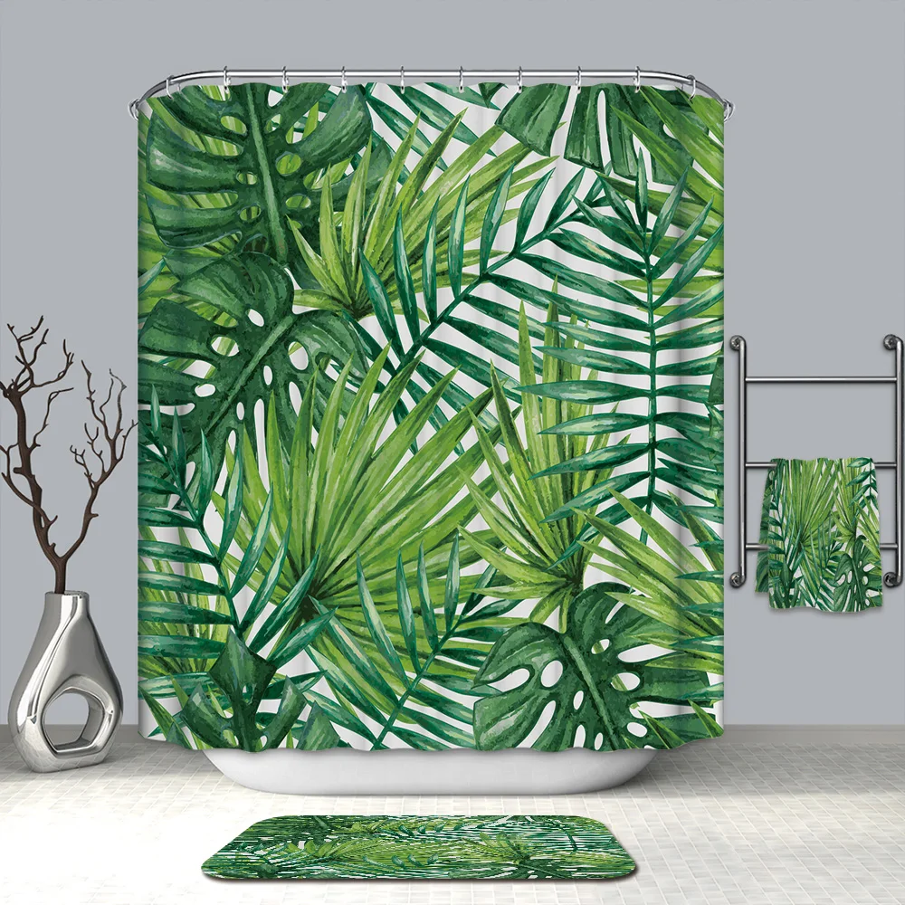 GASON занавеска для ванной комнаты качественная натуральная Водонепроницаемая полиэфирная 2 м ткань 3D ферма зеленое растение простая занавеска для душа занавеска для ванной комнаты
